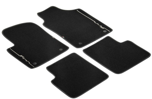 FIAT 500 ORIGINAL ЧЕРНО-БЕЛЫЕ велюровые коврики