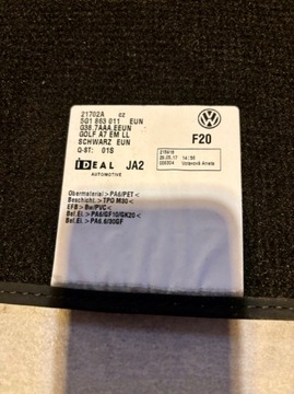Велюрові килимки VW Golf VII