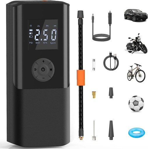 ЭЛЕКТРИЧЕСКИЙ БЕСПРОВОДНОЙ НАСОС АВТОМОБИЛЬНЫЙ КОМПРЕССОР ВЕЛОСИПЕД ПОРТАТИВНЫЙ