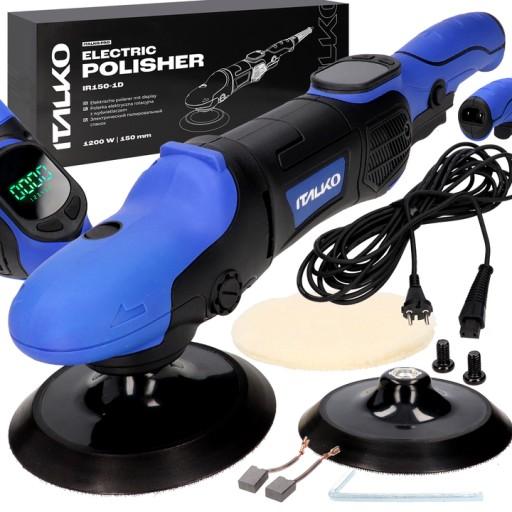 ЭЛЕКТРИЧЕСКАЯ ПОЛИРОВАЛЬНАЯ МАШИНА IR150-1D С РЕГУЛИРОВКОЙ СКОРОСТИ 1200ВТ ITALKO