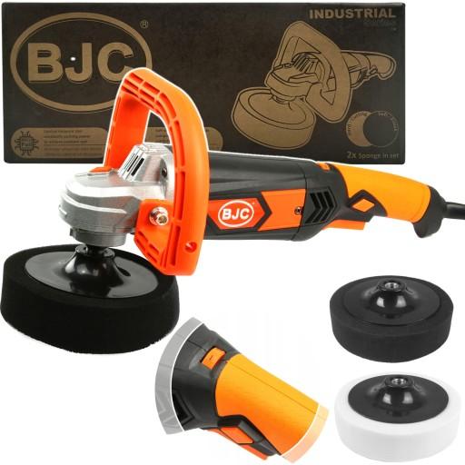 ПОЛІРУВАЛЬНА МАШИНА ДЛЯ АВТОМОБІЛІВ ЕЛЕКТРИЧНА BJC 150мм З РЕГУЛЮВАННЯМ ШВИДКОСТІ + 2 ГУБКИ