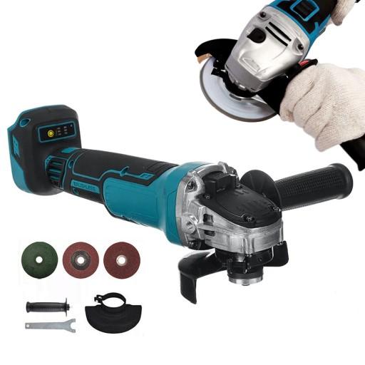 ЕЛЕКТРИЧНА КУТОВА ШЛІФУВАЛЬНА МАШИНА 18В ​​БЕЗЩІТОЧНА РІЗКА І ШЛІФУВАННЯ 800Вт