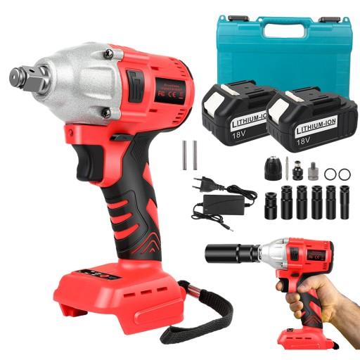 КЛЮЧ УДАРНИЙ ЕЛЕКТРИЧНИЙ 1/2 BJC ДЛЯ КОЛІС + 8 ПЕРЕХОДНИКІВ