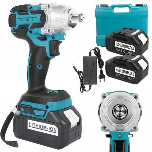 КЛЮЧИ УДАРНІ ЕЛЕКТРИЧНІ З LED 18В 650Н.м + 2 АКУМ.