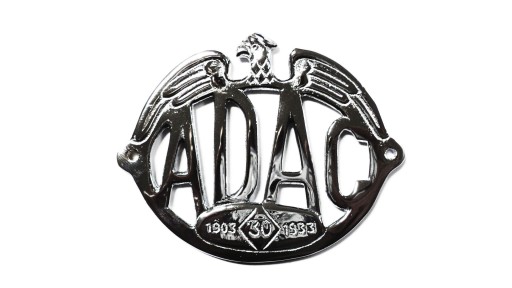 DB40-5D - ХРОМИРОВАННАЯ ЭМБЛЕМА ADAC 1903-1933 MERCEDES OLDTIMER