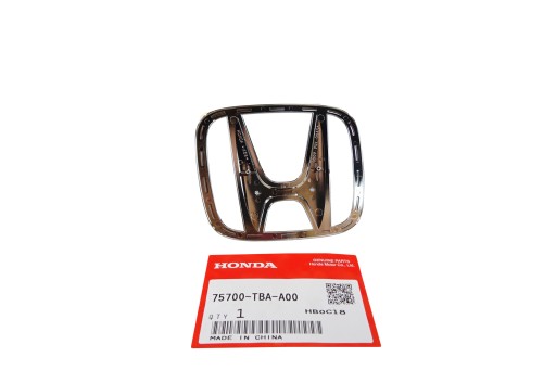 75700-TBA-A00 - ЕМБЛЕМА ЛОГОТИП ЗНАК Решітка ПЕРЕДНІ СУМКИ HONDA CIVIC X FK FC 2016-