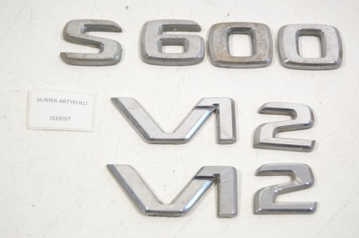 НАДПИСЬ ЭМБЛЕМЫ ЗАДНЕЙ ДВЕРИ MERCEDES W140 C140 CL S600 V12