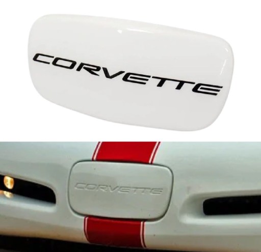 USA-EDI-C5-W - ЭМБЛЕМА КРЫШКА БАМПЕРА ПЕРЕДНЯЯ БЕЛАЯ CHEVROLET CORVETTE C5 97-04