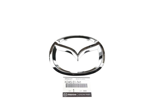 KD45-51-741 - ЕМБЛЕМА ЗНАЧОК ЛОГОТИП Решітка ПЕРЕДНИЙ БАМПЕР БАМПЕР MAZDA CX-5 CX-9