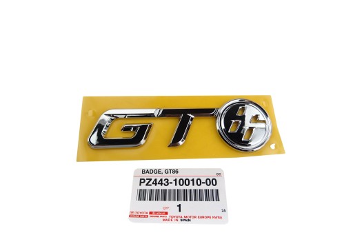 PZ443-10010-00 - ЕМБЛЕМА, ЗНАЧОК З ЛОГОТИПОМ, ІНСТРУКЦІЯ НА ЗАДНІЙ ДВІРІ TOYOTA GT86 2012-