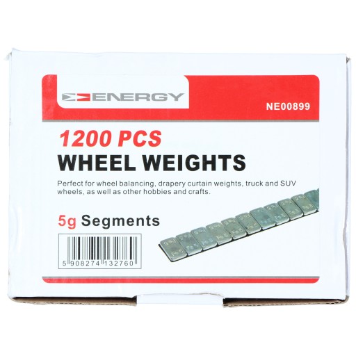 ENERGY NE00899 / ГАЗОВЫЕ ГРУЗЫ 1200ШТ ДЛЯ КОЛЕСНЫХ ДИСКОВ AL КЛЕЙ 5G BOX