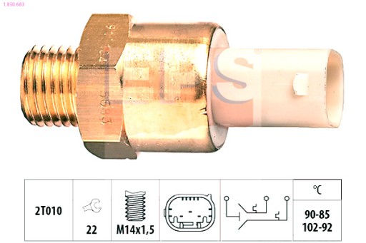 1.850.683 - EPS термовимикач вентилятора радіатора BMW 5 E39 7 E38 2.0-5.4