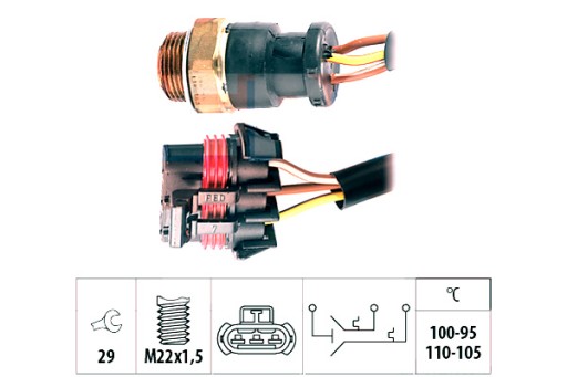 1.850.615 - EPS ПЕРЕМИКАЧ ВЕНТИЛЯТОРА РАДІАТОРА OPEL