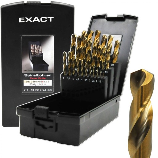 Набір свердел EXACT 32006 HSS CO5 25 el 1-13 мм