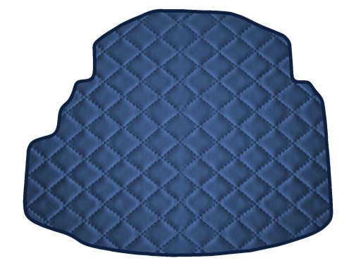 Коврик из экокожи ТЕМНО-СИНИЙ на фиксированные сиденья седана Mercedes C W204 2007-2014 гг.