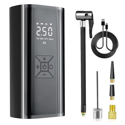 Електричний повітряний насос із цифровим дисплеєм - 3 режими світлодіодного освітлення