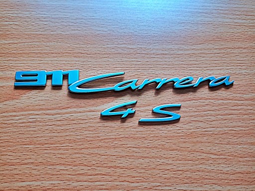 992853675K LI0 - Емблема Значок Porsche 911 992 Оригінальний напис 911 Carrera 4S Silver