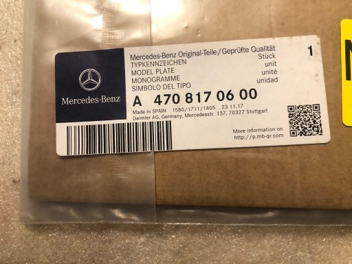 Эмблема монограмма 4matic Mercedes Original New A4708170600