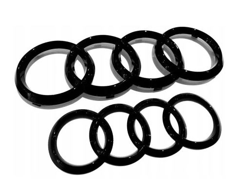 Эмблемы Audi черный комплект A4 B9 273MM+ 200mm