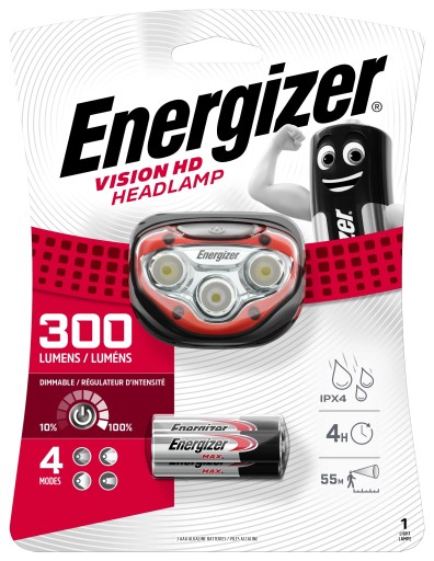 Світлодіодний налобний ліхтар Energizer, Vision Super Bright Red 300 люмен