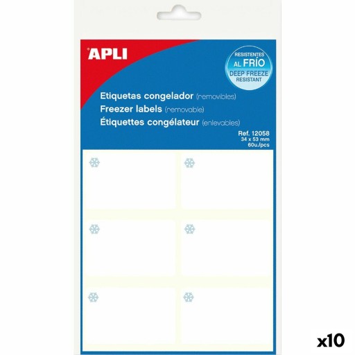 AP12-058 - Apli Labels White Freezer 10 аркушів 34 x 5