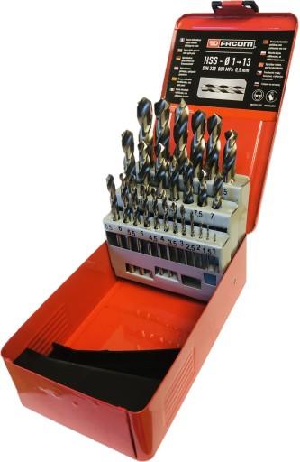 Сверла по металлу FACOM 25 шт. 1,0-13,0 мм