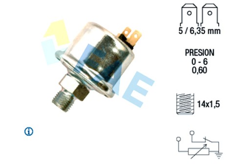 14580 - FAE ДАТЧИК ТИСКУ МАСЛА RENAULT 5 0.8-1.4 01.72-12.85