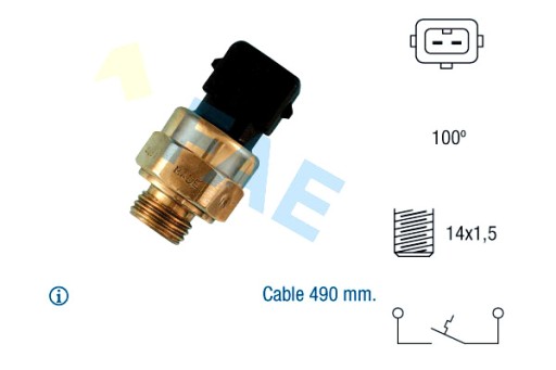 35570 - ДАТЧИК ТЕМПЕРАТУРИ ОХОЛОДЖУЮЧОЇ РІДИНИ FAE ЧОРНИЙ BMW 3 E36 5 E34 5