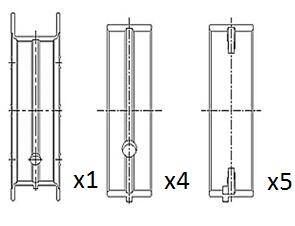 24-1087 - CRANKSHAFT BEARINGS WITH POLARIS SEALS