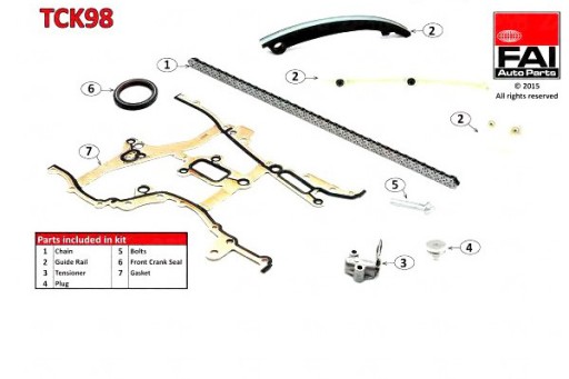 FAI-TCK98-ZS1 - КОМПЛЕКТ ЦЕПИ ГРМ FAI OPEL ASTRA 09- / CORSA 06- С УПЛОТНЕНИЕМ