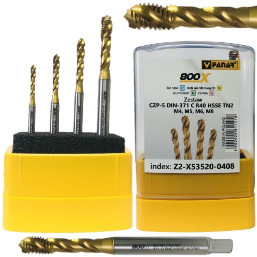 Fanar набір мітчиків M4-M8 INOX