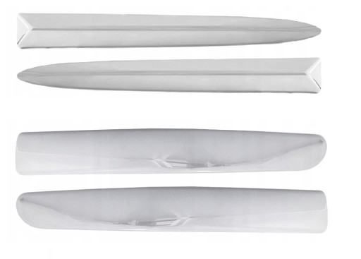 303507-7 303507-8 - FIAT 500 МОЛДИНГИ ХРОМ НАКЛАДКИ БАМПЕР ВЕРХНЯЯ НИЖНЯЯ