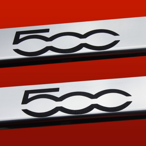 FIAT 500 Накладки на пороги 500 GUCCI нержавеющая сталь 304 Глянцевая отделка