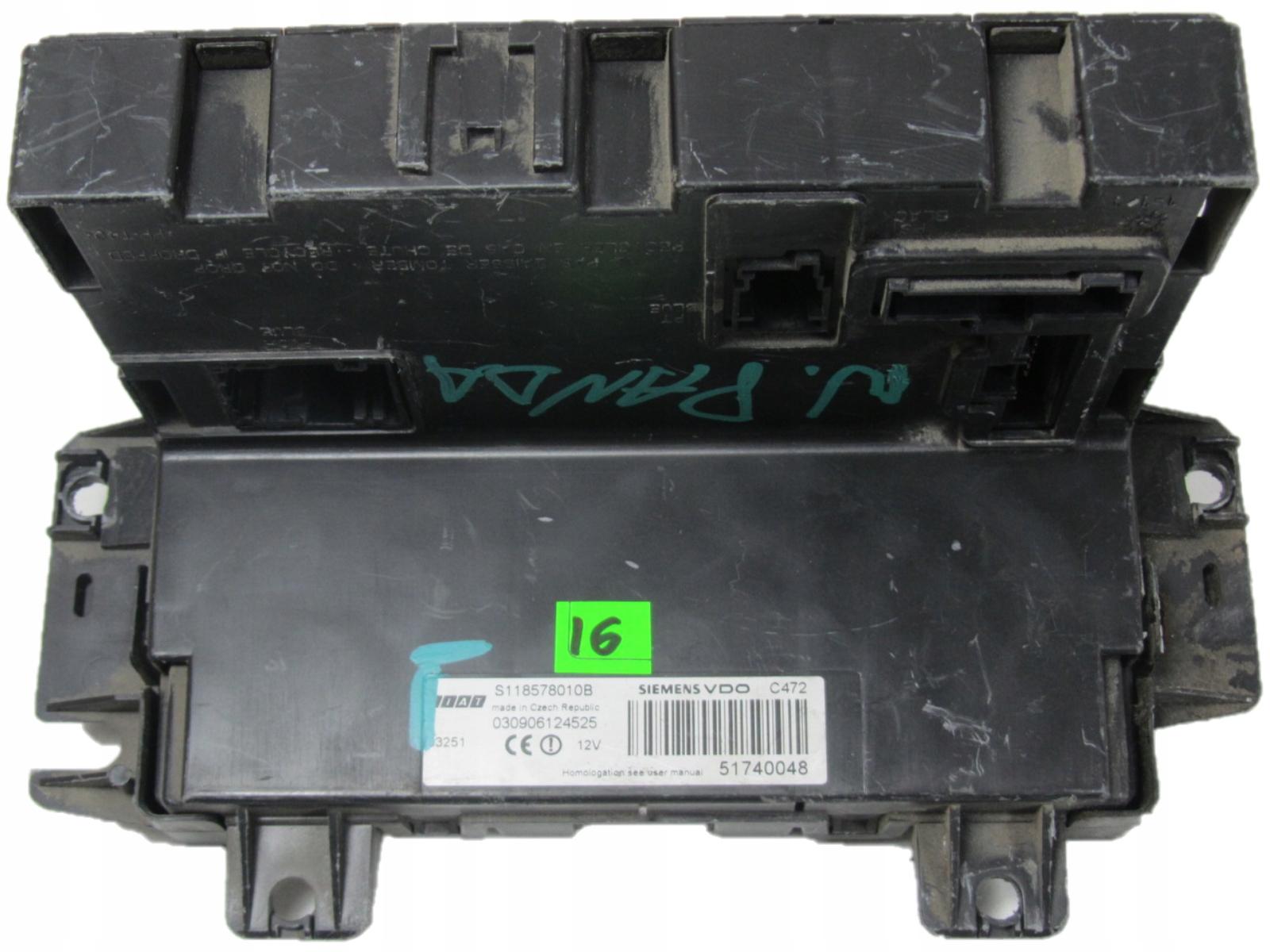 C472 - FIAT PANDA МОДУЛЬ BSI 51740048 S118578010B