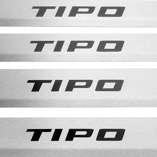 FIAT TIPO MK2 Накладки на пороги из нержавеющей стали 304, черные, матовые