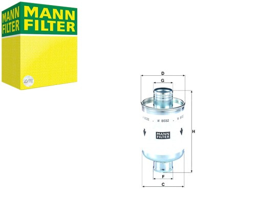 8032 - МАСЛЯНЫЙ ФИЛЬТР DEUTZ FAHR 60 AF 60 F 60 V 60 A 67 70 A 77 80 A 87 195