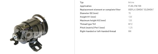 806 - ТОПЛИВНЫЙ ФИЛЬТР ТОЙОТА
