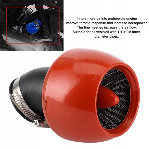 161821000591199 - ФІЛЬТР ПОВІТРЯНИЙ, КОНІЧНИЙ, ВСТАНОВЛЕНИЙ, КУТ 28