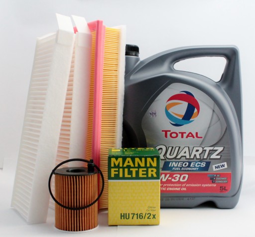 716/2X - ФІЛЬТРИ + МАСТИЛО TOTAL 5W30 5L PEUGEOT PARTNER 1.6 HDI