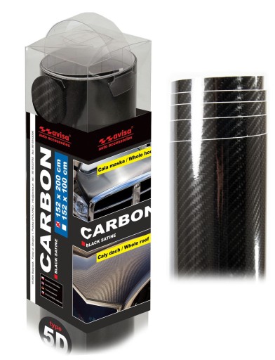 5D ФОЛЬГА УГЛЕРОДНАЯ ЧЕРНАЯ АТЛАС 150х200 см