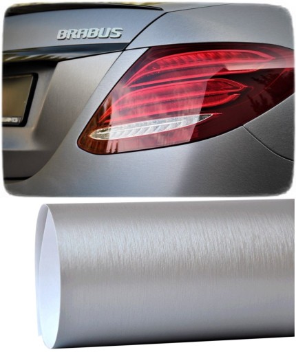 МАШОВАНА СРІБЛИСТА АЛЮМІНІЄВА ФОЛЬГА 30м x 152см МАШОВАНА АВТОМОБІЛЬ