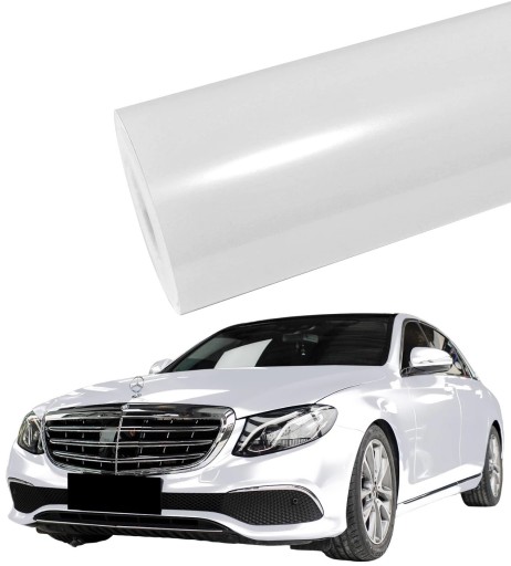 ФОЛЬГА БЕЛЫЙ АЛМАЗ МЕТАЛЛИЧЕСКИЙ ЖЕМЧУГ 17м x 152см ГЛЯНЦЕВЫЙ АВТОМОБИЛЬНЫЙ ЛЮБИМОК