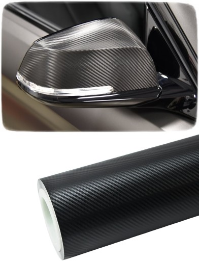 ЧОРНА ФОЛЬГА ЧОРНИЙ КАРБОН 3D КАРБОН 30м х 152см КОЛЕСО АВТОМОБІЛЯ