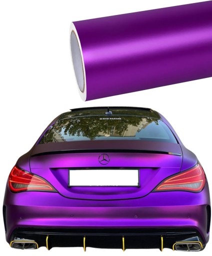 ФИОЛЕТОВАЯ САТИНОВАЯ ФОЛЬГА 20м*152см ФИОЛЕТОВАЯ ЖЕМЧУЖНАЯ ХРОМ МАТОВАЯ АВТОМОБИЛЬНАЯ ШПОНКА