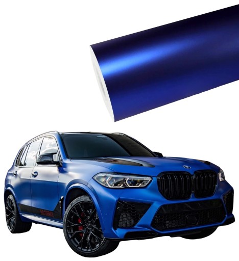 САТИНОВА ФОЛЬГА БЛАКИТНА 20м * 152см ПЕРЛА ХРОМОВАНА МАТОВА АВТОМОБІЛЬНА САМОКЛЕЯЧАЯ