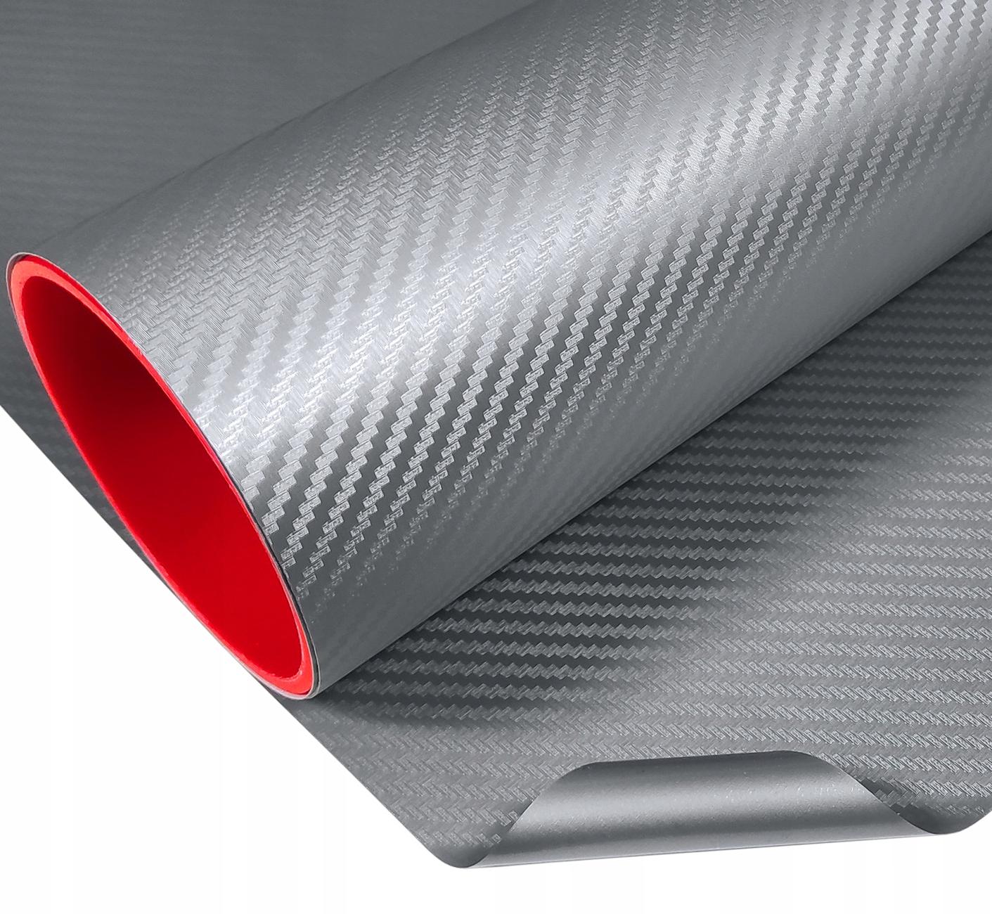 3D серебряная 152X3M КАНАЛЬЦЕВАЯ пленка из углеродного шпона