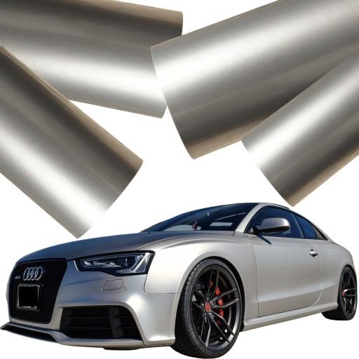 Фольга автомобильный шпон серебряный блеск HQ 200 см