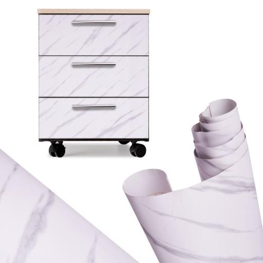 САМОКЛЕЮЧА ПЛІВКА РУЛОН ШПАЛЕРИ БІЛИЙ МАР