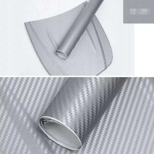CARBON 3D СЕРЕБРЯНЫЙ УЗОР ШПОНА ФОЛЬГИ АВТОМОБИЛЯ
