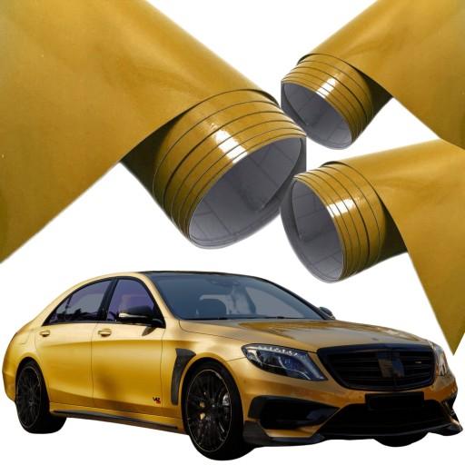 Самоклеюча плівка для авто злотий блиск HQ 200 см